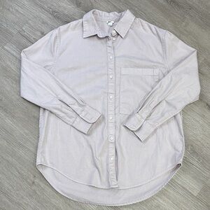 Aerie women’s Casual Button Down Shirt in Light Gray XS